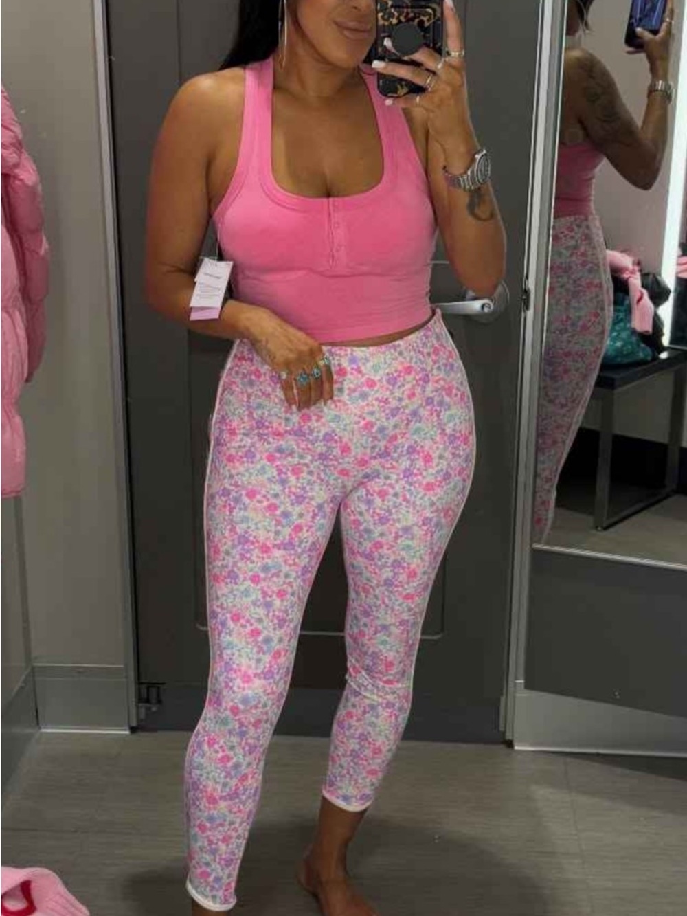 JoyLab Floral Piped leggings NWT size medium